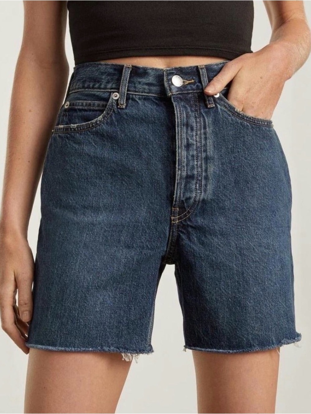 Everlane The Rigid Way High-Rise Denim Shorts - Picture 1 of 6